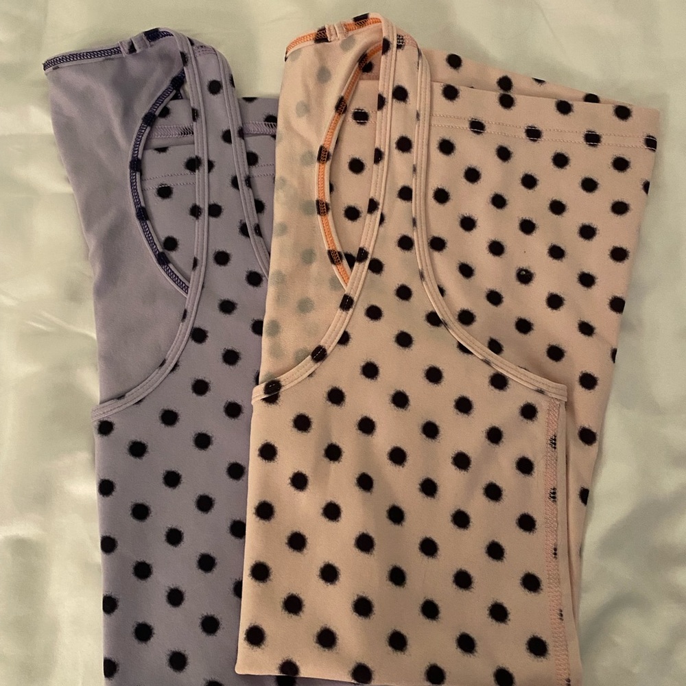 Bundle of 2 Lululemon polka dot racerback tanks